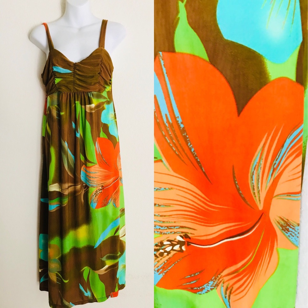 Beautiful LILY Print Stretch Jersey DRESS Size M